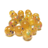 10MM Amber Round Glass Tombo Bead (24 pieces)