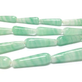 20X6MM Light Jade Glass Pear Bead (30 pieces)