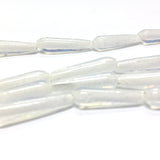 20X6MM White Opal Glass Pear Bead (30 pieces)
