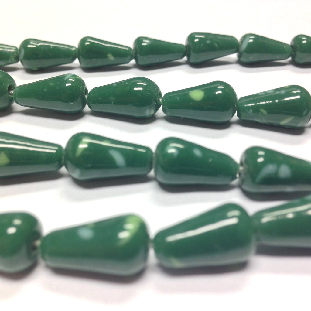 8X14MM Jade Glass Pear Bead (36 pieces)