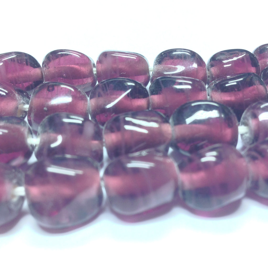 10MM Amethyst Glass Baroque Bead (36 pieces)