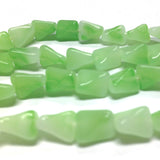 9X8MM Light Jade Glass Twist Rectangle Bead (100 pieces)