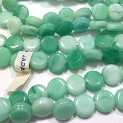 8MM Green Marble Glass Disc Bead (120 pieces)