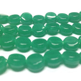 8MM Dark Jade Green Glass Disc Bead (100 pieces)