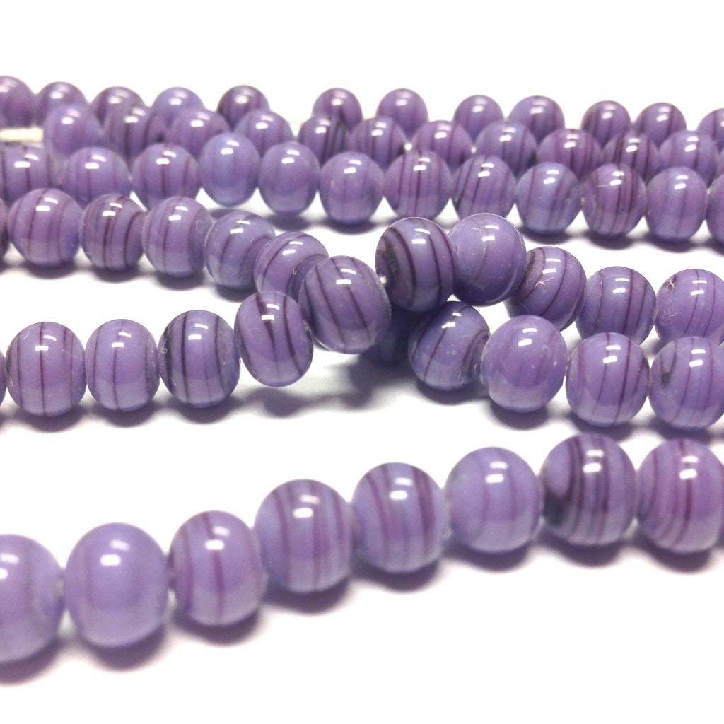 6MM Lilac Glass Swirl Bead (300 pieces)