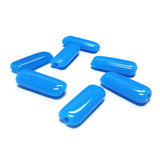 18X8 Blue Flat Glass Rectangle Bead (72 pieces)