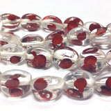 13X10MM Crystal Glass Bead With Brown Spots (60 pieces)