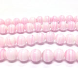7MM White/Pink Swirl Glass Bead (300 pieces)