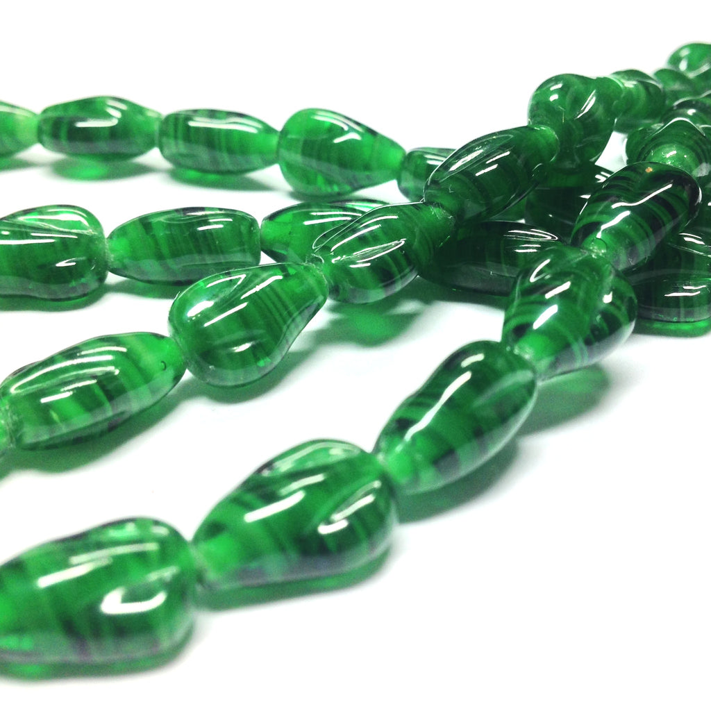 12X7MM Emerald Baroque Pearshape Bead ~120 pieces