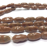 13X7MM Brown Baroque Glass Bead (110 pieces)