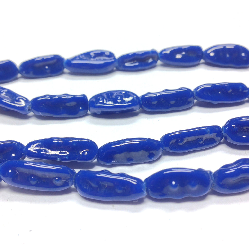 13X7MM Navy Baroque Glass Bead (110 pieces)