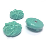 18MM Turquoise Drizzle Glass Cab (12 pieces)