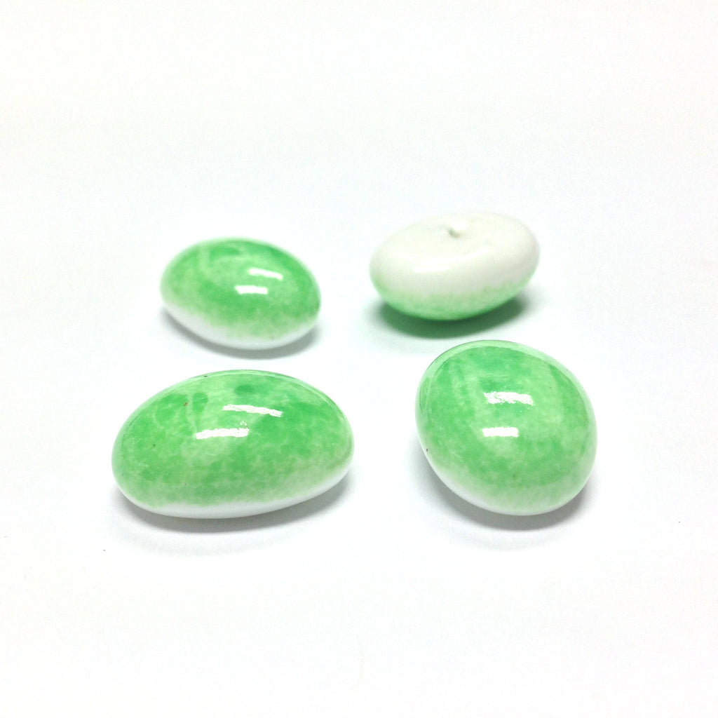 18X13MM Green Glass Cab (12 pieces)