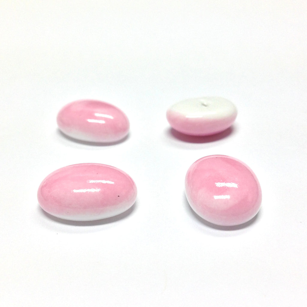 18X13MM Pink Glass Cab (12 pieces)