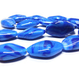 30X18MM Blue Glass Bead (16 pieces)
