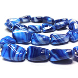 18X12MM Blue Glass Bead (24 pieces)