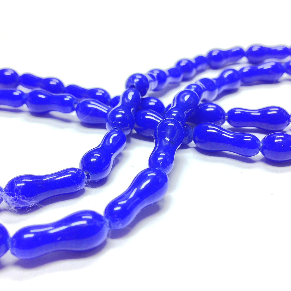 13X6.5MM Lapis Blue Glass Baroque Bead (72 pieces)