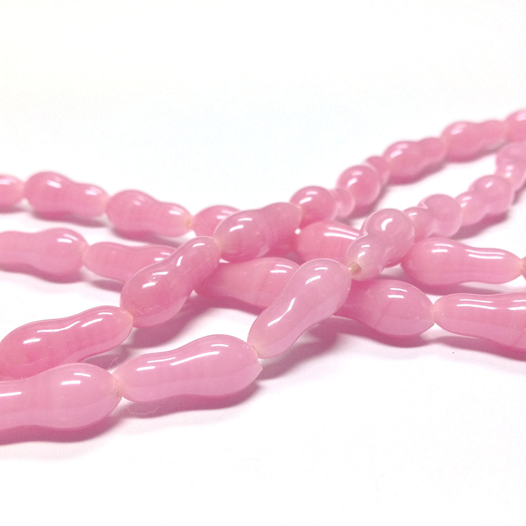 13X6.5MM Rosequartz Pink Glass Baroque Bead (72 pieces)