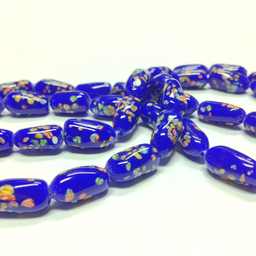 15X9MM Blue Tombo Baroque Tube Bead (50 pieces)