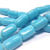 12X8MM Turquoise Glass Rectangle Bead (72 pieces)