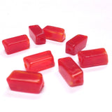 12X7MM Orange Rectangle Glass Bead (72 pieces)