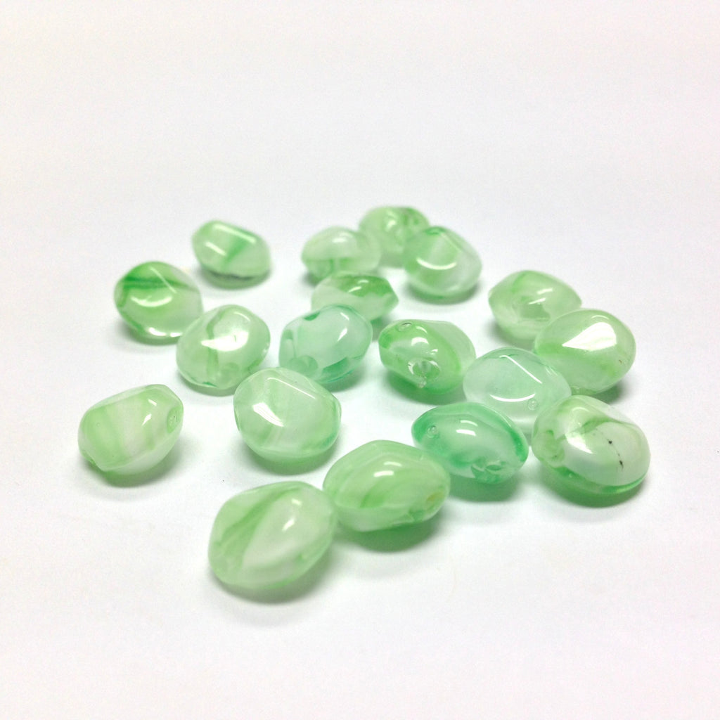 9MM Green Glass Disc Bead (72 pieces)