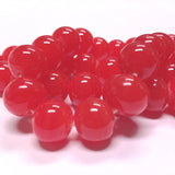 14MM Carnelian Glass Round Bead (24 pieces)