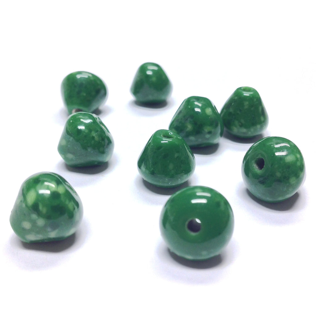 12MM Jade Glass Pearshape Bead (36 pieces)
