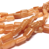 9X6MM Beige Givre Glass Rectangle Bead (100 pieces)