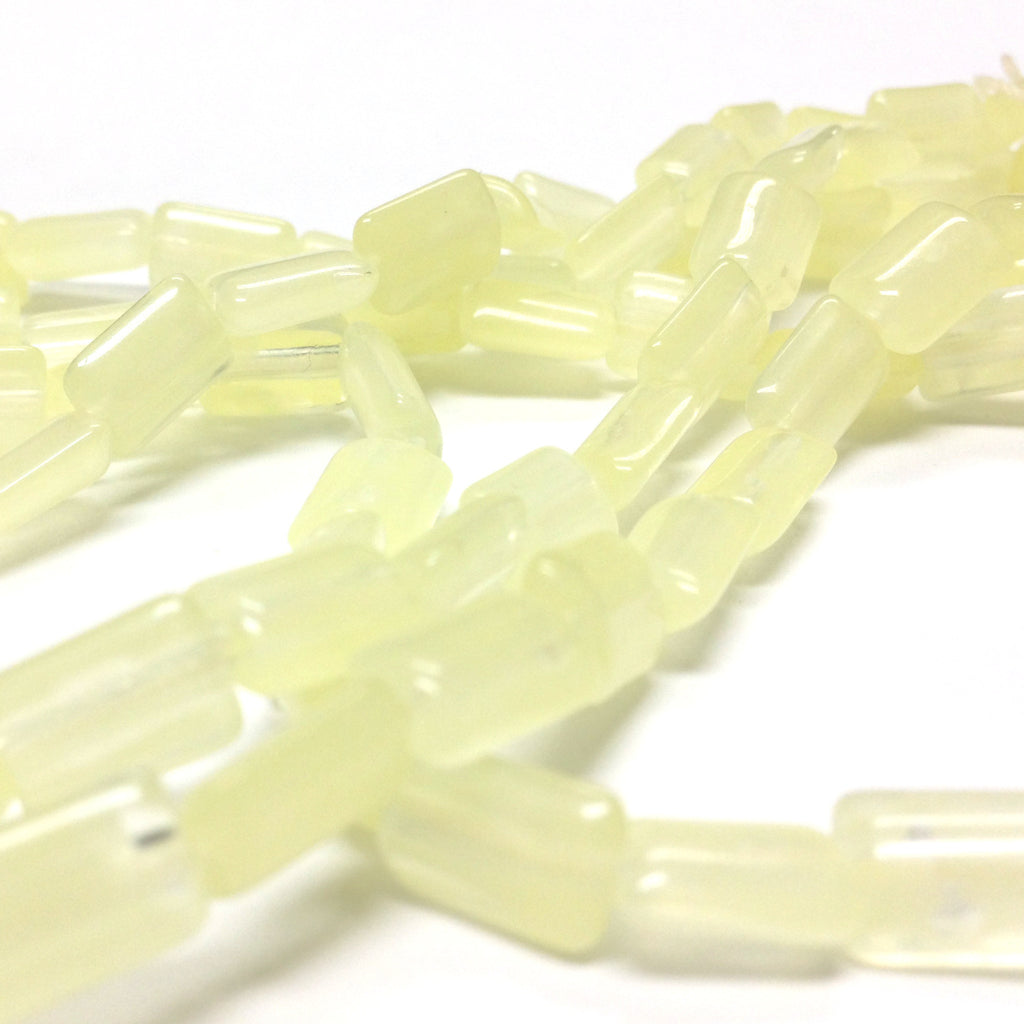 9X6MM Yellow Givre Glass Rectangle Bead (100 pieces)