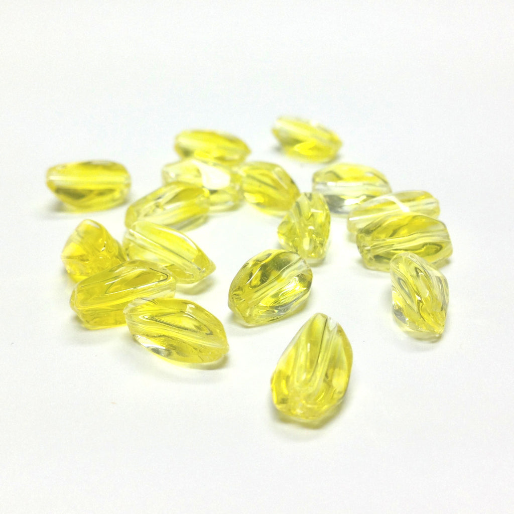 11X7MM Yellow Glass Nugget (100 pieces)
