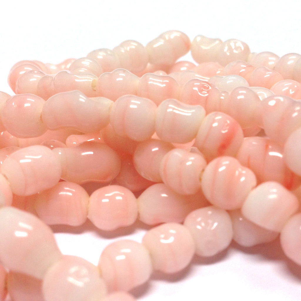 6MM Angelskin Peach Baroque Glass Beads 30" String (1 pieces)