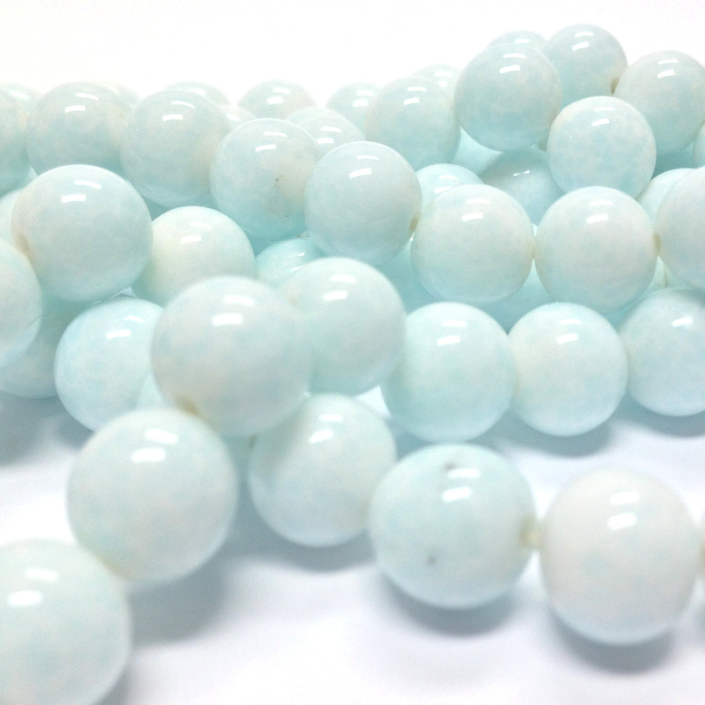 10MM Light Blue Glass Beads (50 pieces)