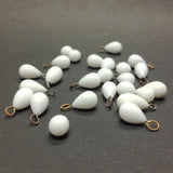 6X9MM Chalk White Teardrop w/Loop (36 pieces)