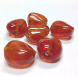 18X15MM Amber Glass Baroque Oval Bead (36 pieces)