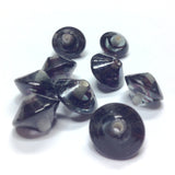 12X10MM Grey Glass Pyramid Bead (72 pieces)