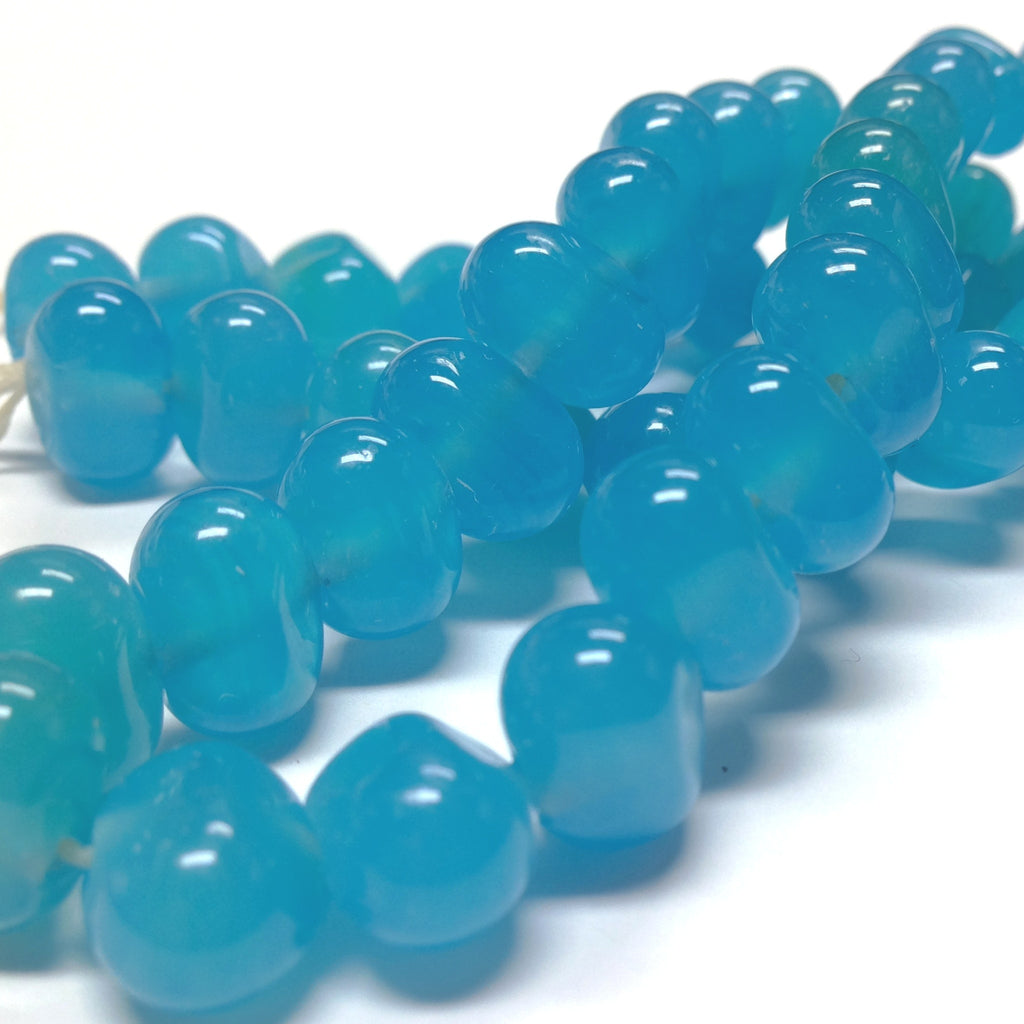 8X10MM Aqua Baroque Glass Bead (144 pieces)