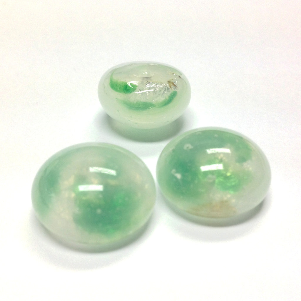 18MM Jade/White Opal Glass Cab (12 pieces)