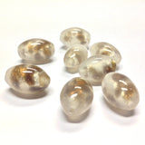 15X10MM Topaz/White Opal Glass Oval Bead (24 pieces)
