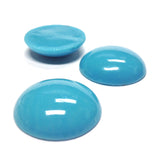 25MM Blue Turquoise Glass Ear Button (12 pieces)