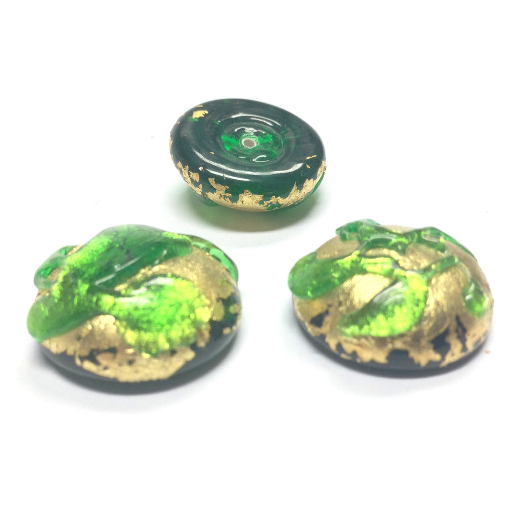 20MM Emerald/Gold Foiled Cab (1 pieces)