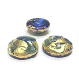 20MM Sapphire/Gold Foiled Cab (1 pieces)