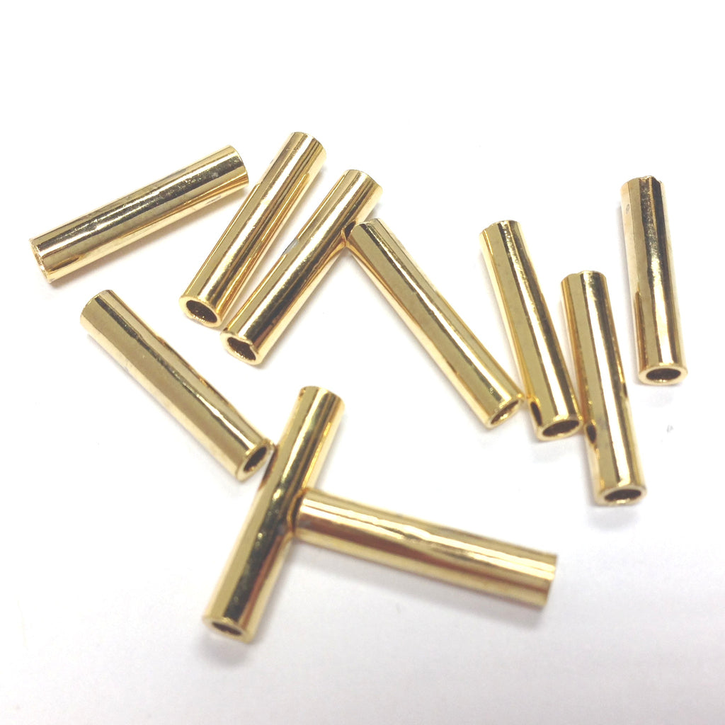 15X3MM Hamilton Gold Tube Bead (144 pieces)