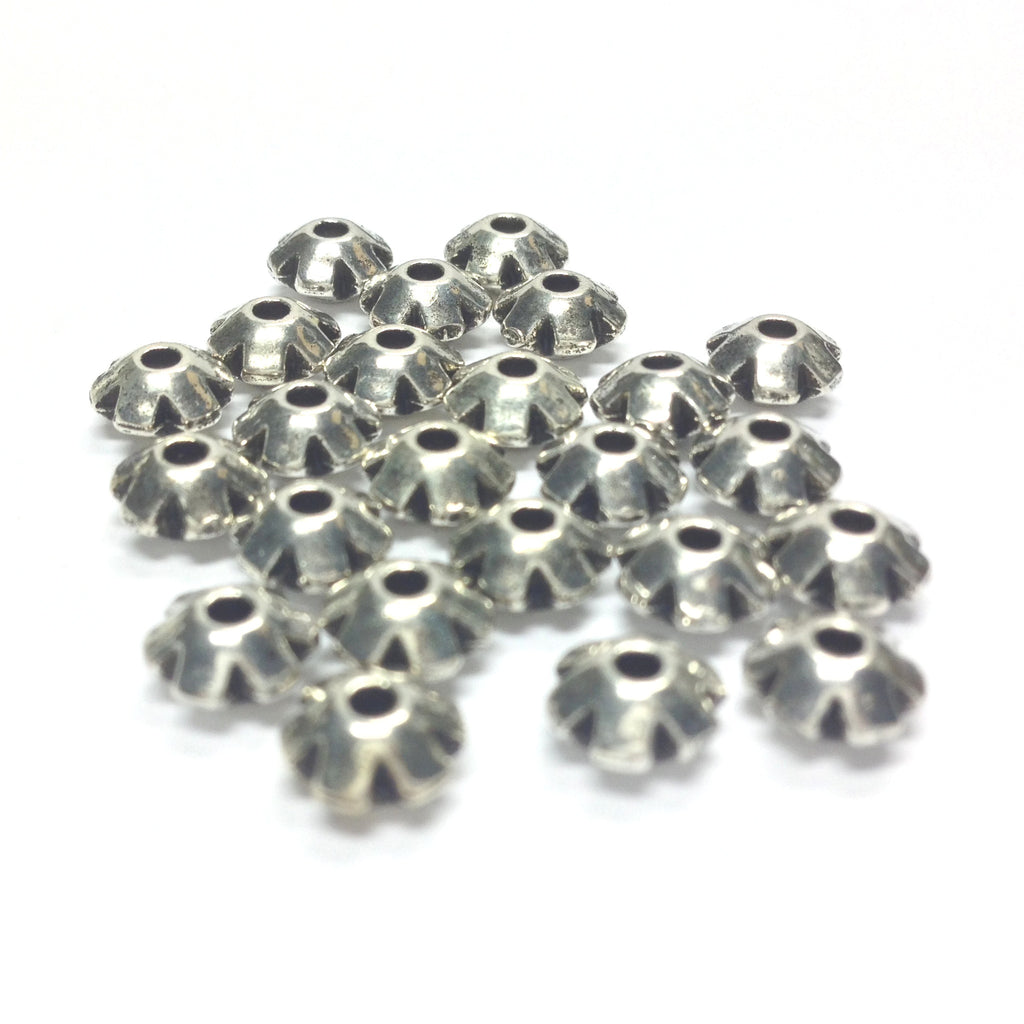 6MM Antique Silver Rondel (144 pieces)