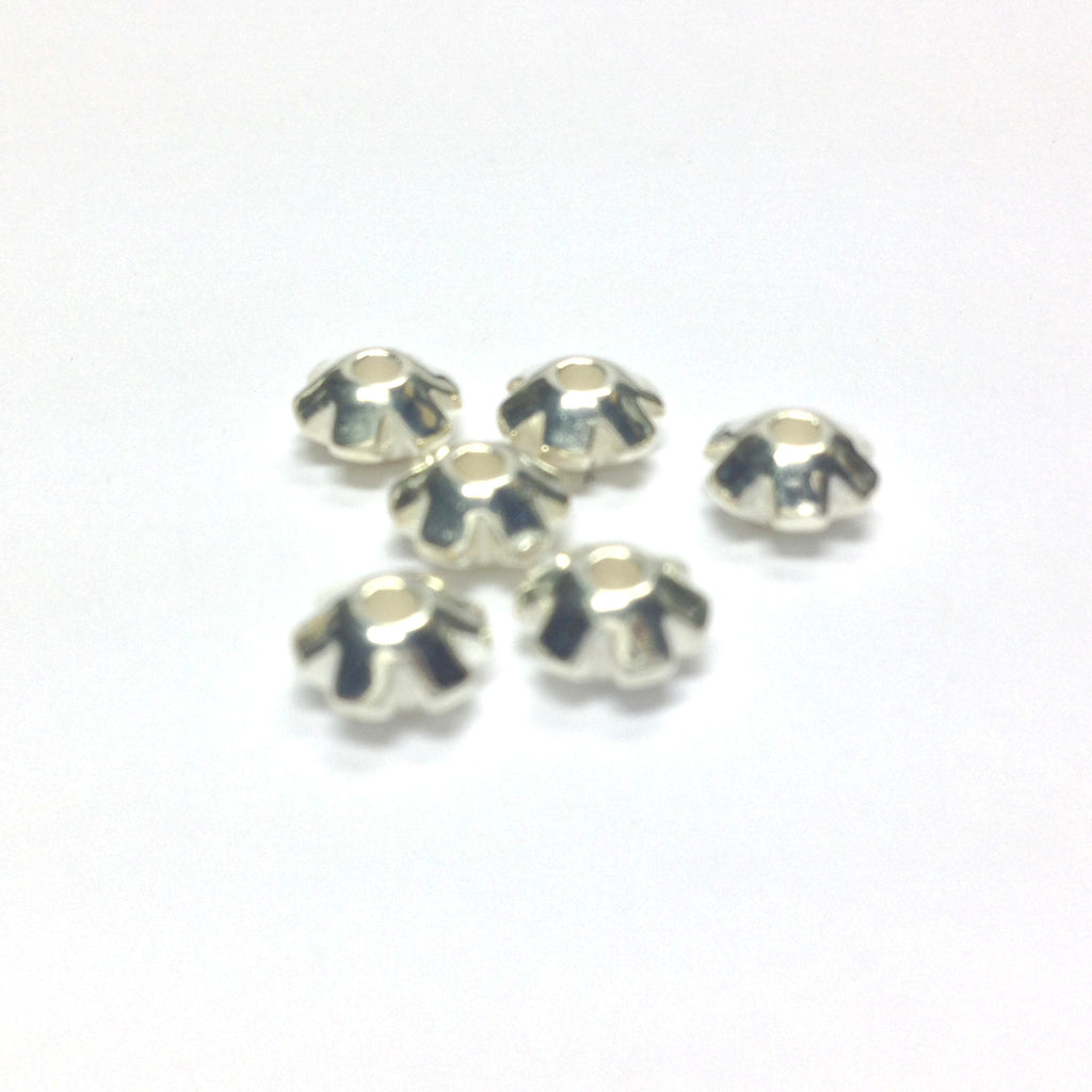 6MM Silver Rondel (144 pieces)