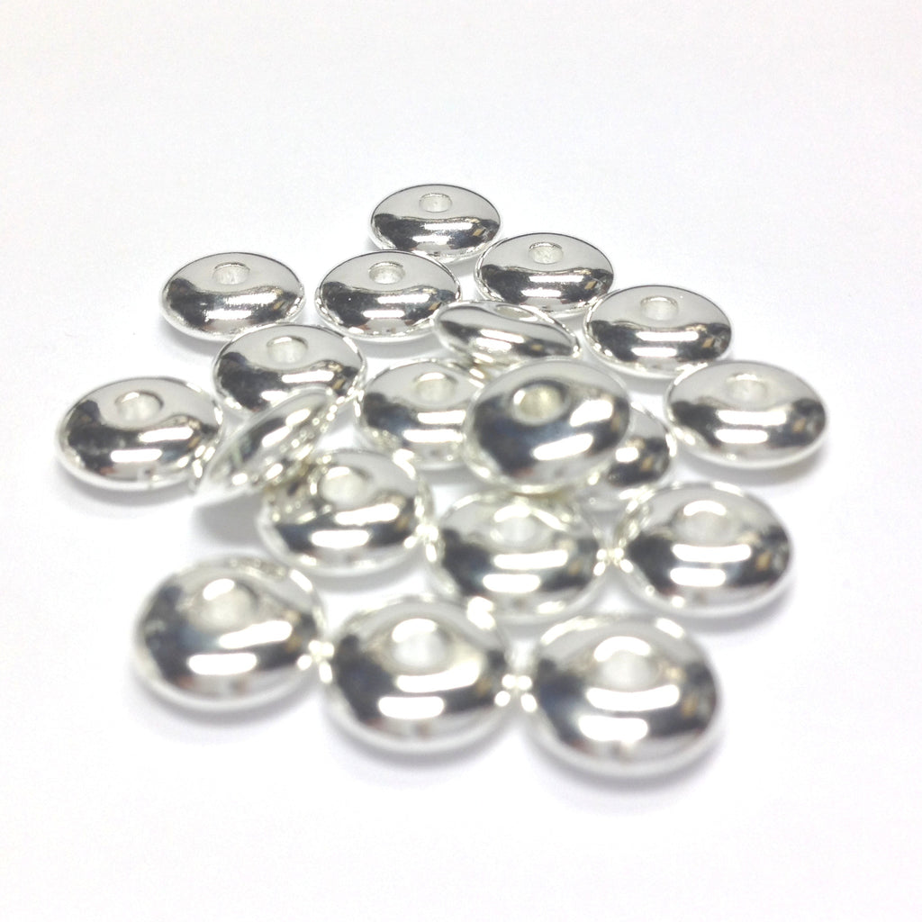 8MM Silver Rondel (144 pieces)