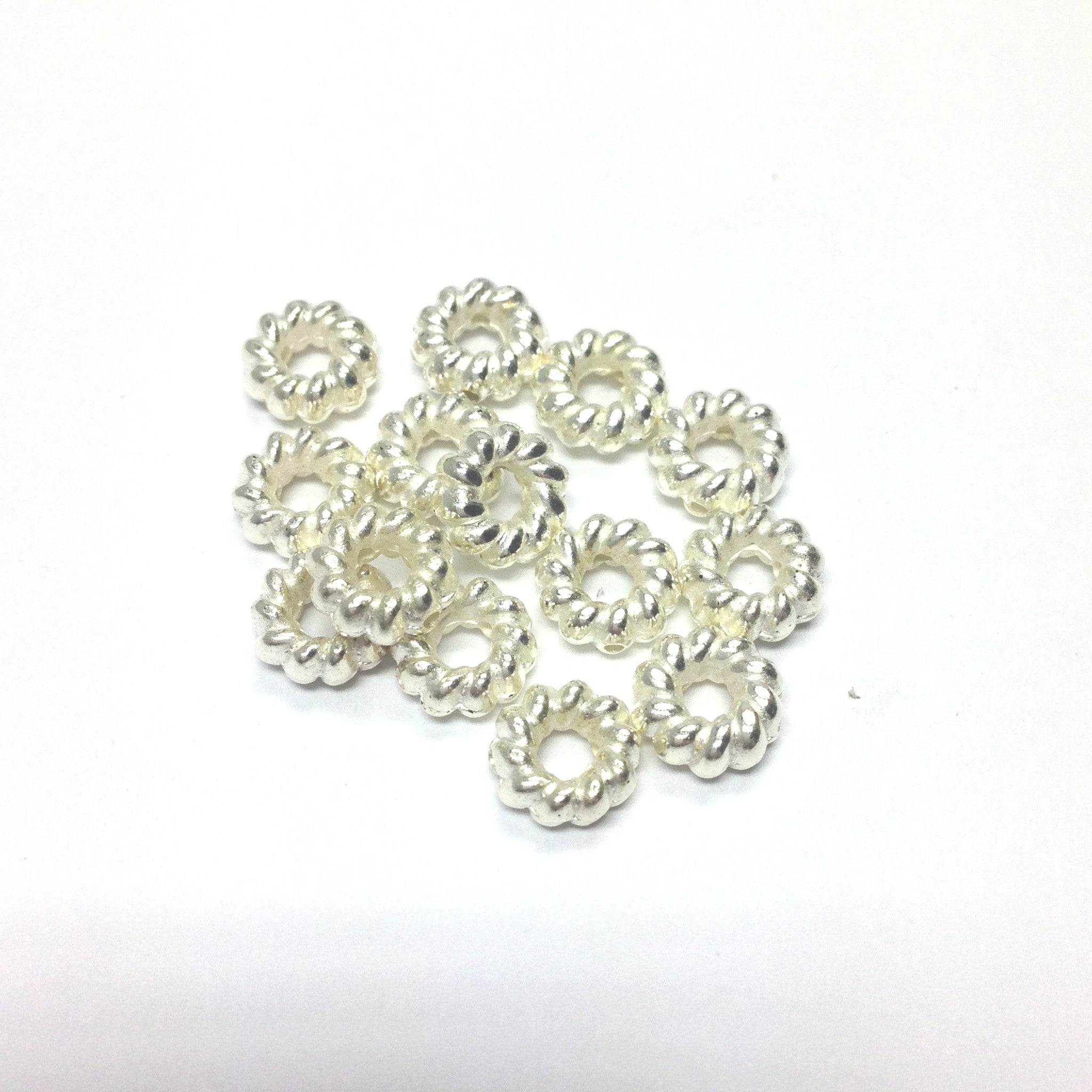 9MM Silver Fancy Ring Bead (144 pieces)