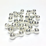 4.8MM Silver Faceted Dumbbell Bead (72 pieces)