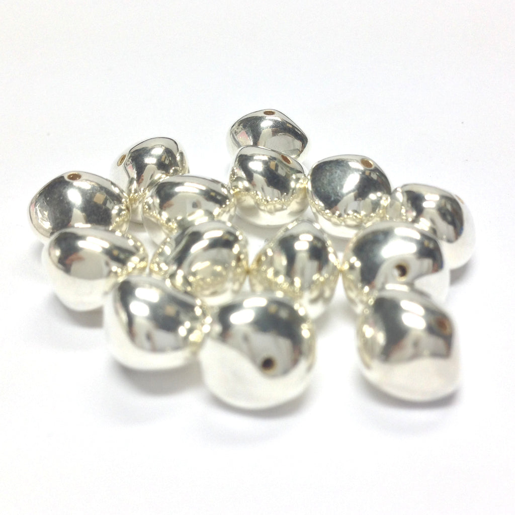 8X9MM Silver Nugget Bead (72 pieces)