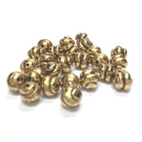 6MM Ant.Ham.Gold Swirl Bead (144 pieces)